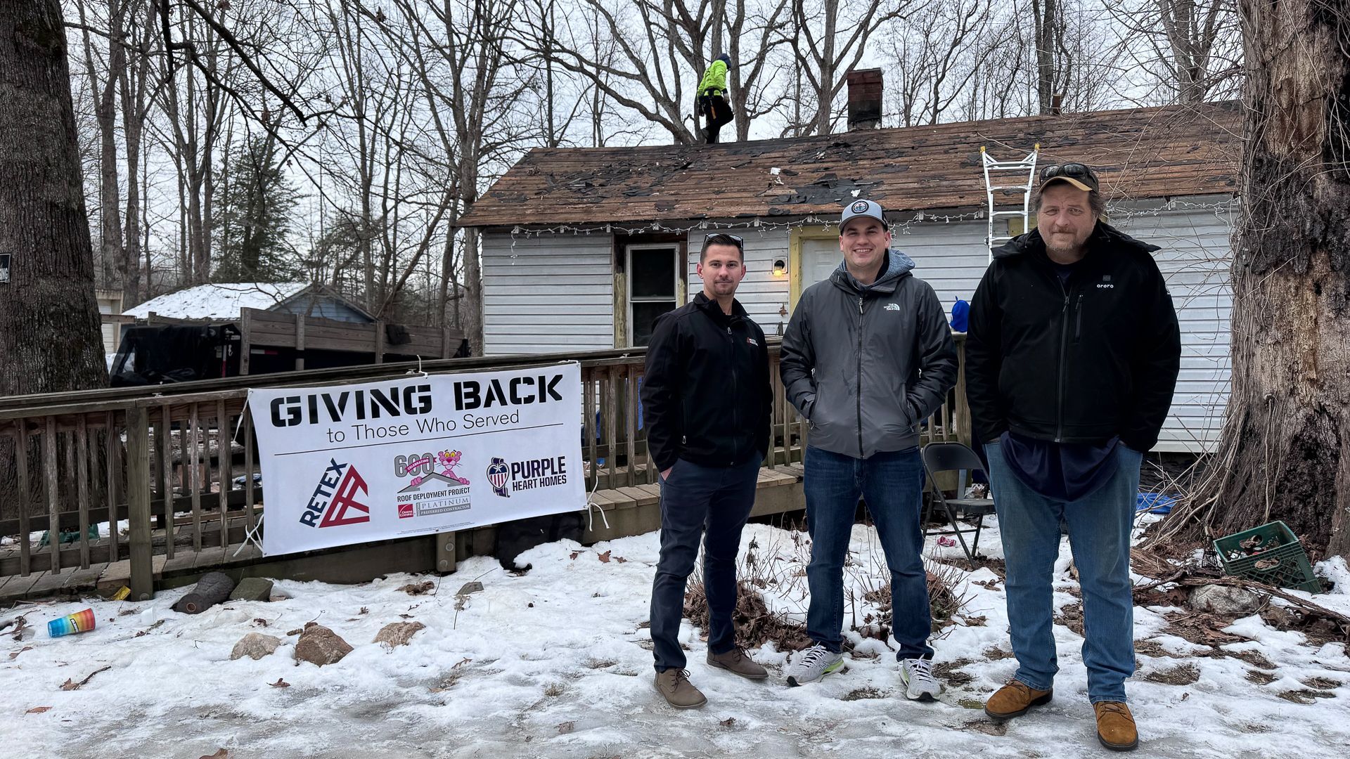 Spotsylvania home that received a new roof courtesy of our Roof For A Veteran in January 2025.