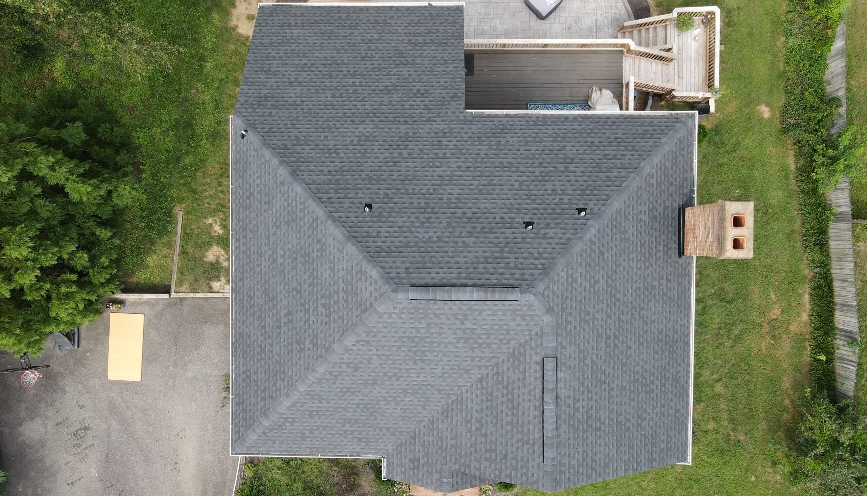 After a Retex roof installation.