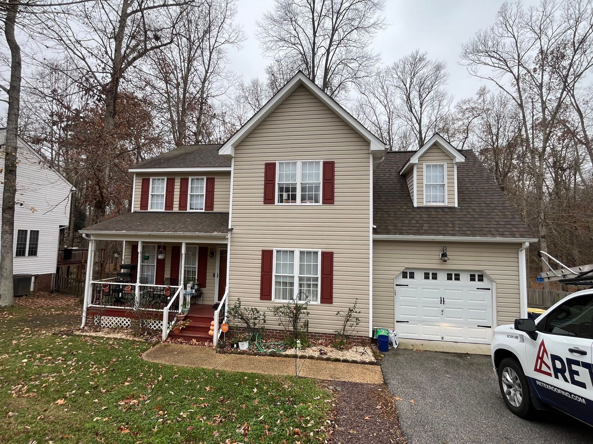 RETEX roof repair and gutter guard installation for Chesterfield VA home