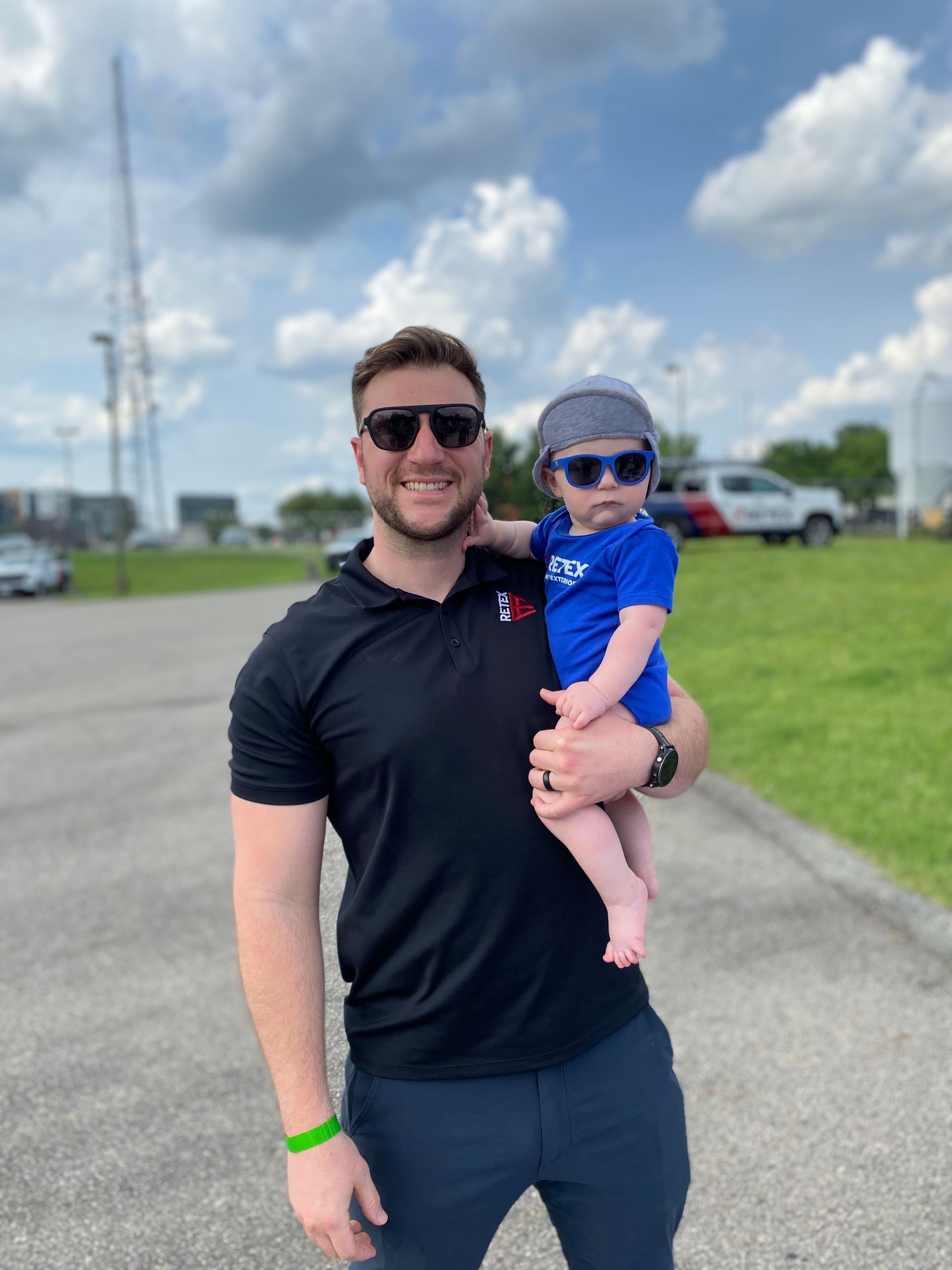 An image of RETEX's Josh Lewis with son Will from our Client Appreciation Night in May 2024.