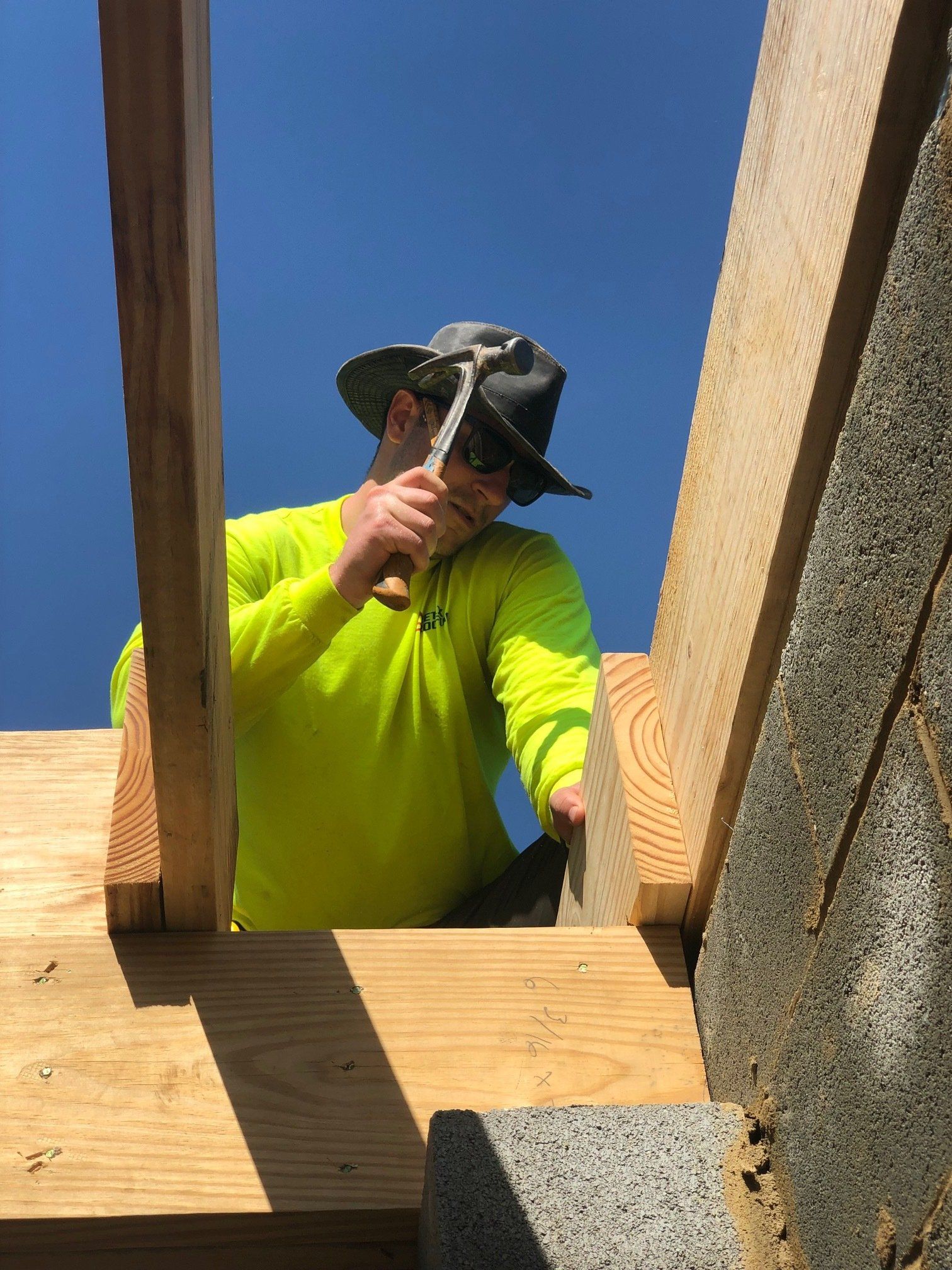 Image of RETEX’s Josh Lewis volunteering with Richmond Habitat for Humanity.