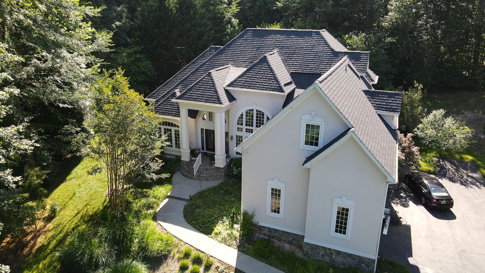 Retex roof replacement with CertainTeed Grand Manor “Black Pearl” shingles in Midlothian VA 23113.