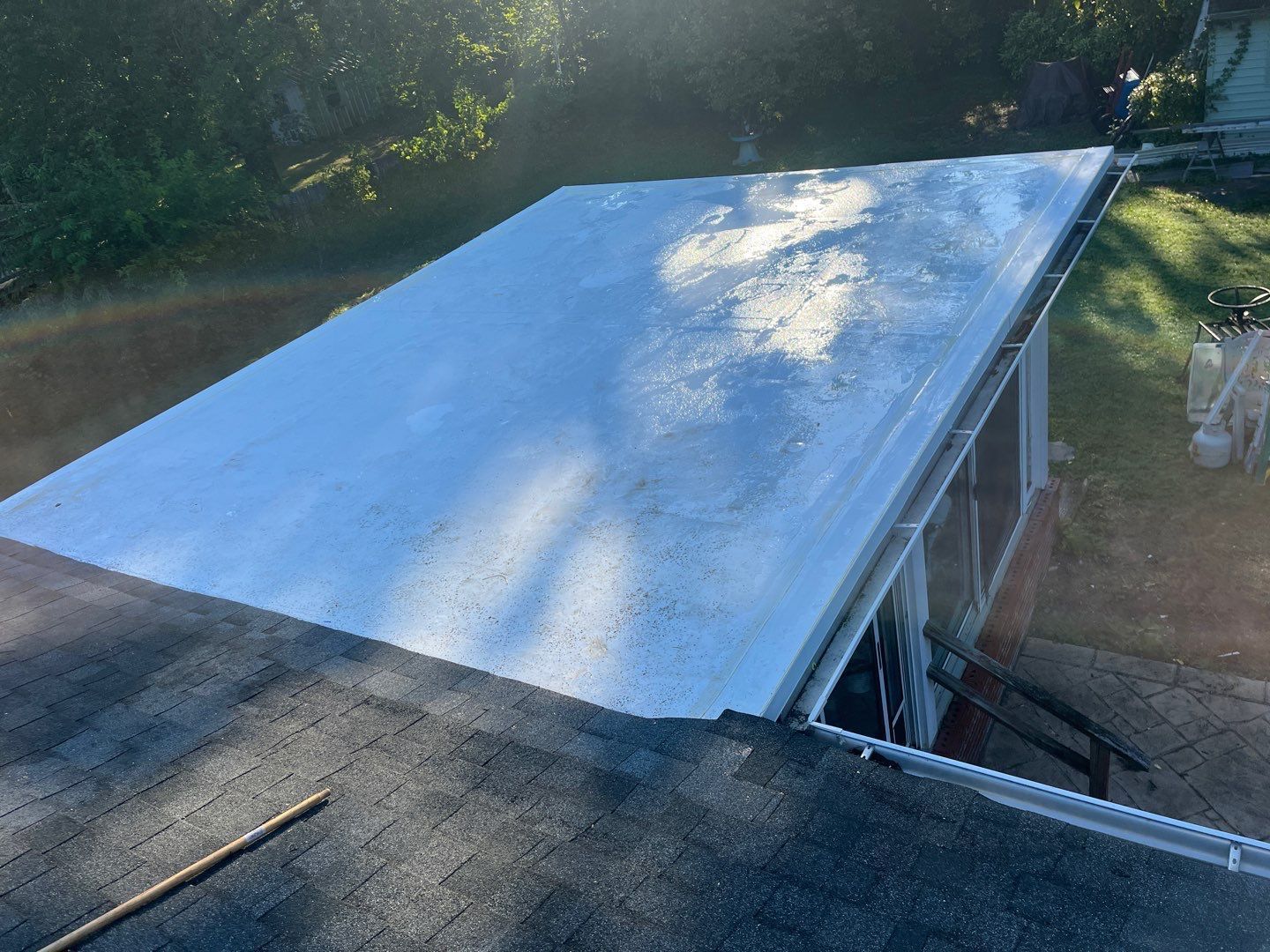 Flat roof replacement in Henrico, VA.