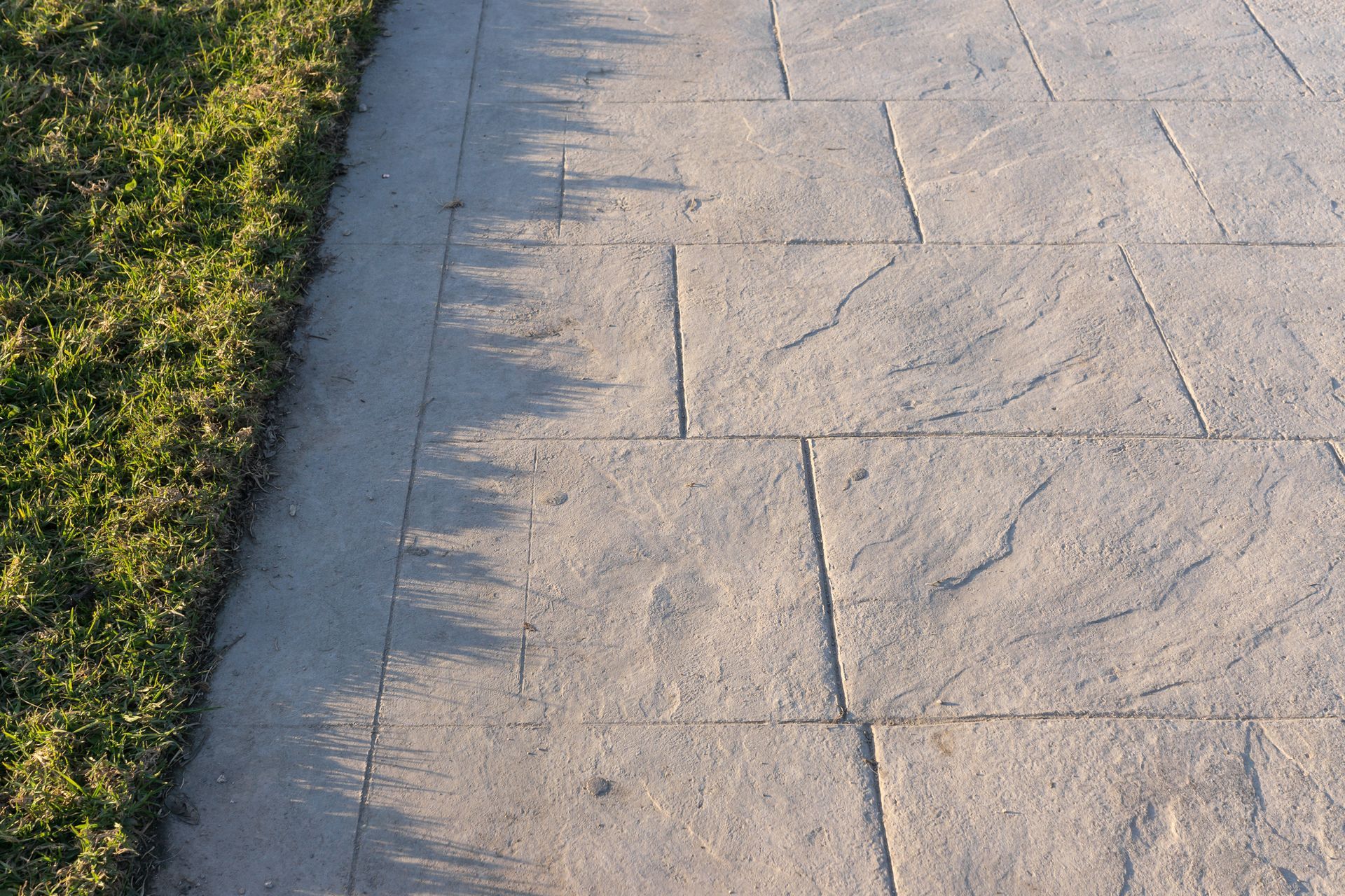 decorative stamped concrete walkway