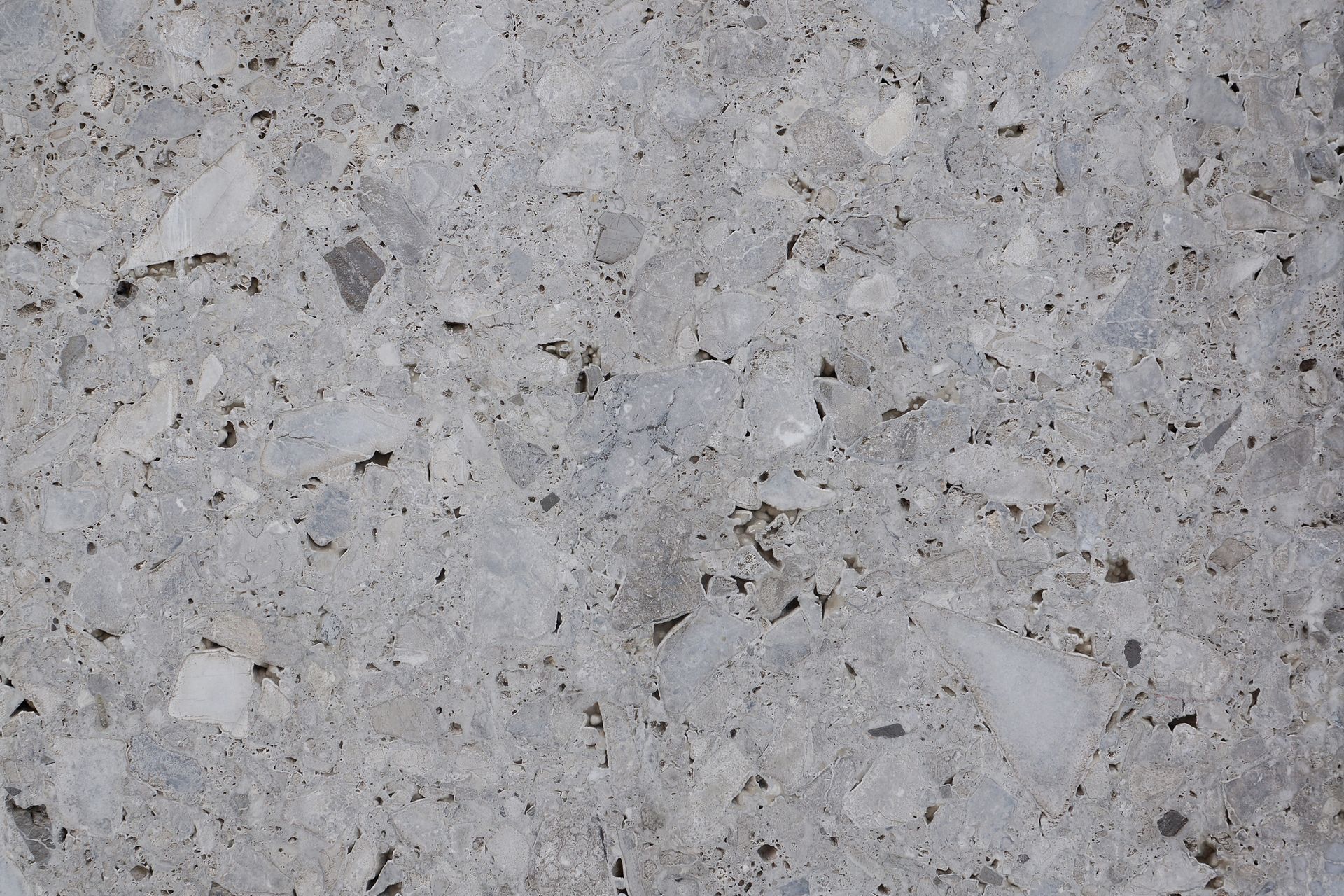 exposed aggregate grey surface