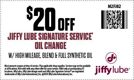 jiffy lube coupon 2018 signature service