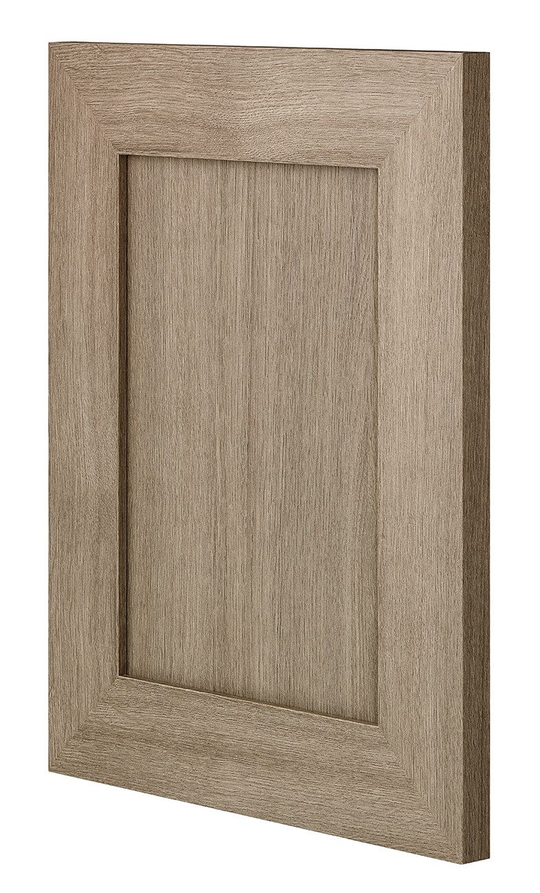 A close up of a wooden door on a white background.