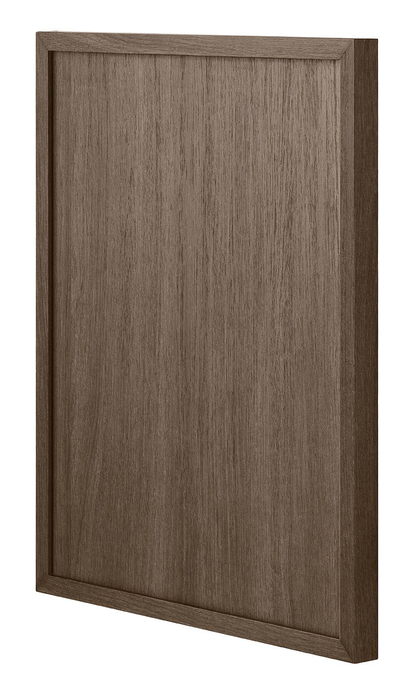 A picture of a wooden frame on a white background.
