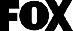 The fox logo is black and white on a white background.