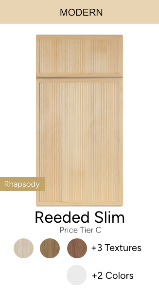 A picture of a modern reeded slim cabinet door