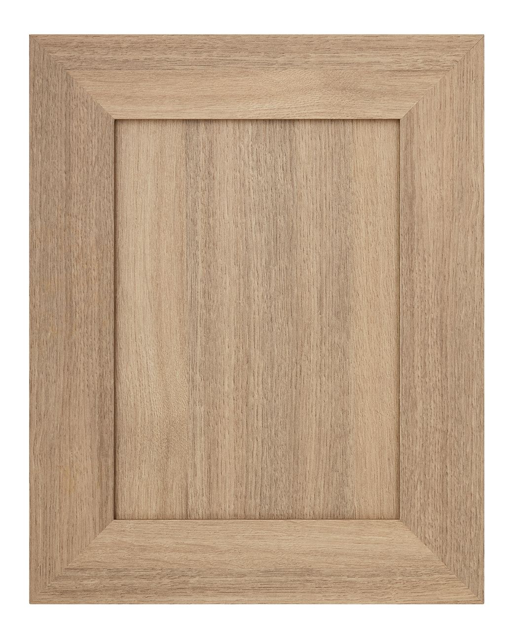 A square wooden picture frame on a white background.