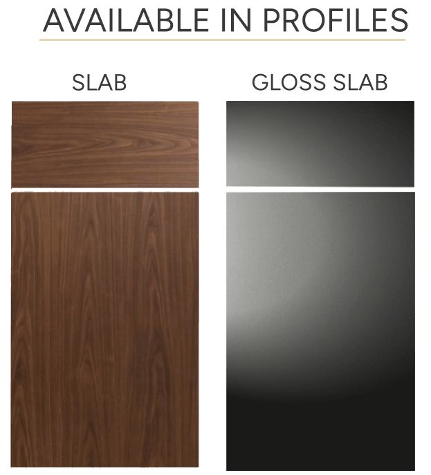 A picture of a slab and gloss slab available in profiles