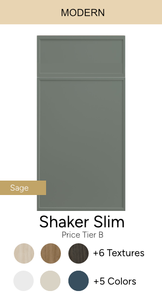 A picture of a shaker slim cabinet door.