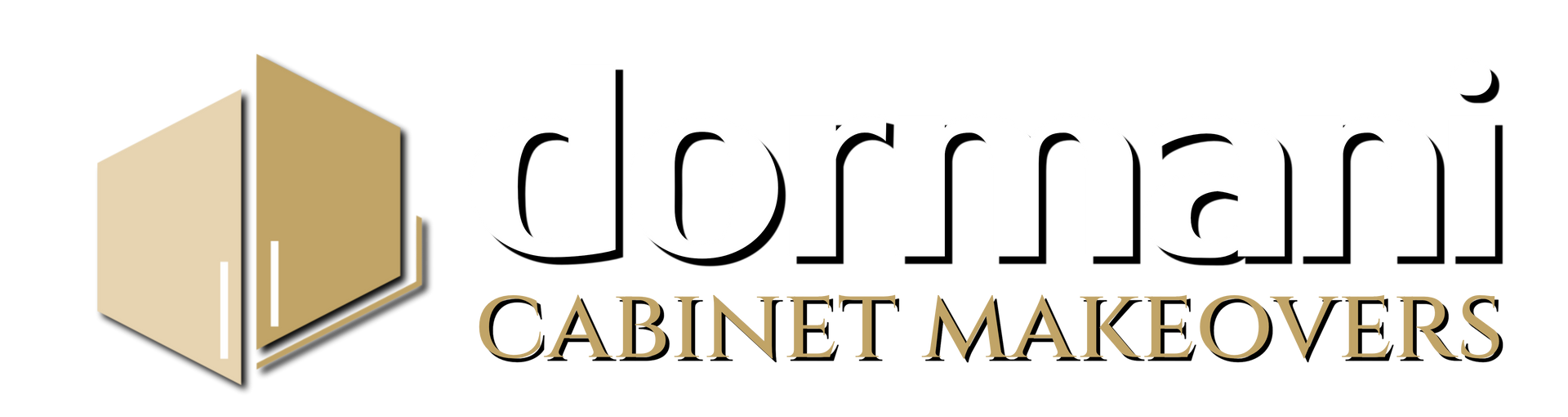 A logo for cabinet makeovers with a picture of a cabinet and the words cabinet makeovers.