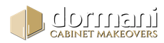 A logo for cabinet makeovers with a picture of a cabinet and the words cabinet makeovers.