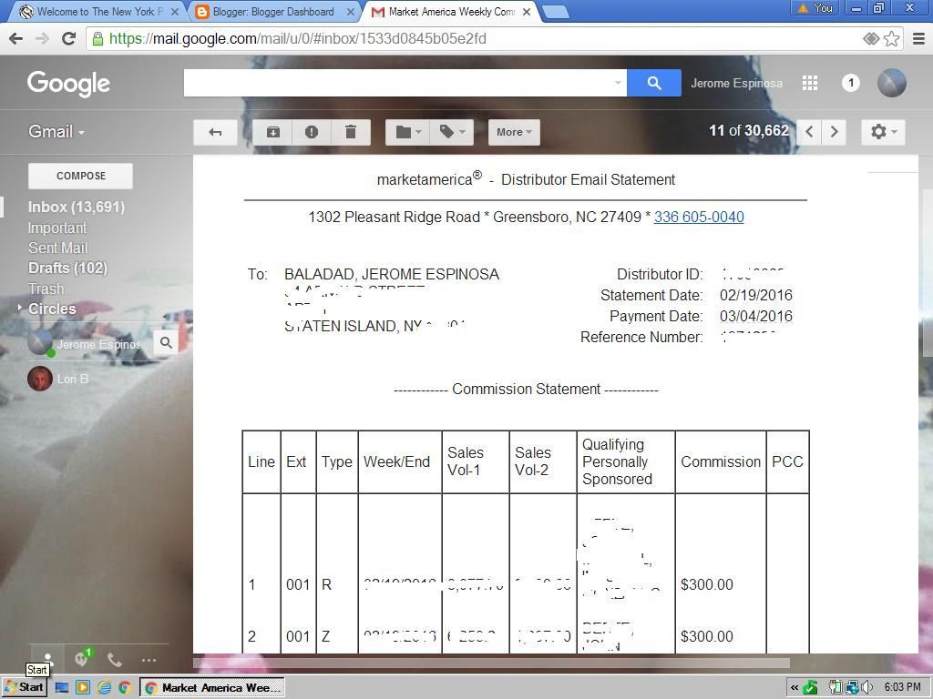 Webpage with a document displayed:
