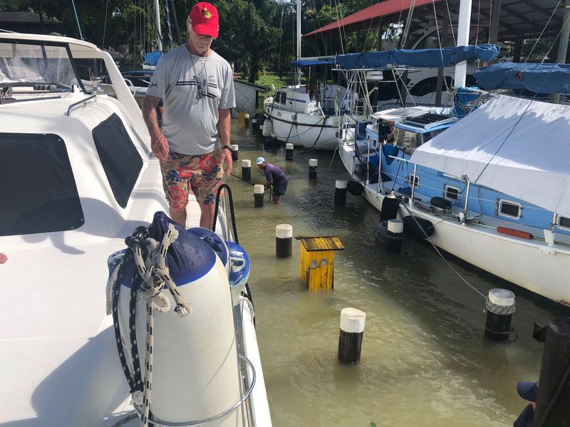 Docking at the Rio Dulce