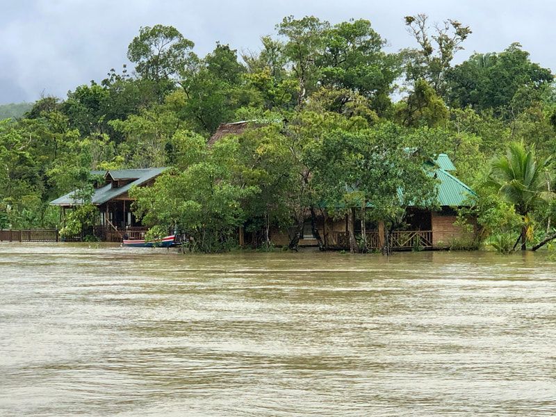 Flooding canals after hurricane