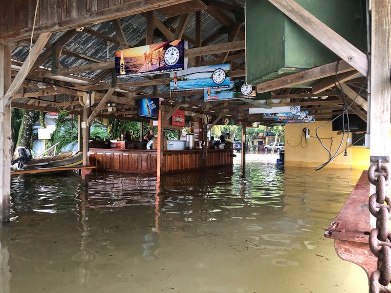Flooded hotel in Guatemala