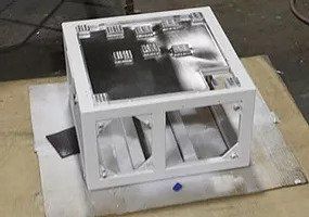 Square metal box — Martinsville, IN — Oliver Machine & Tool Corporation