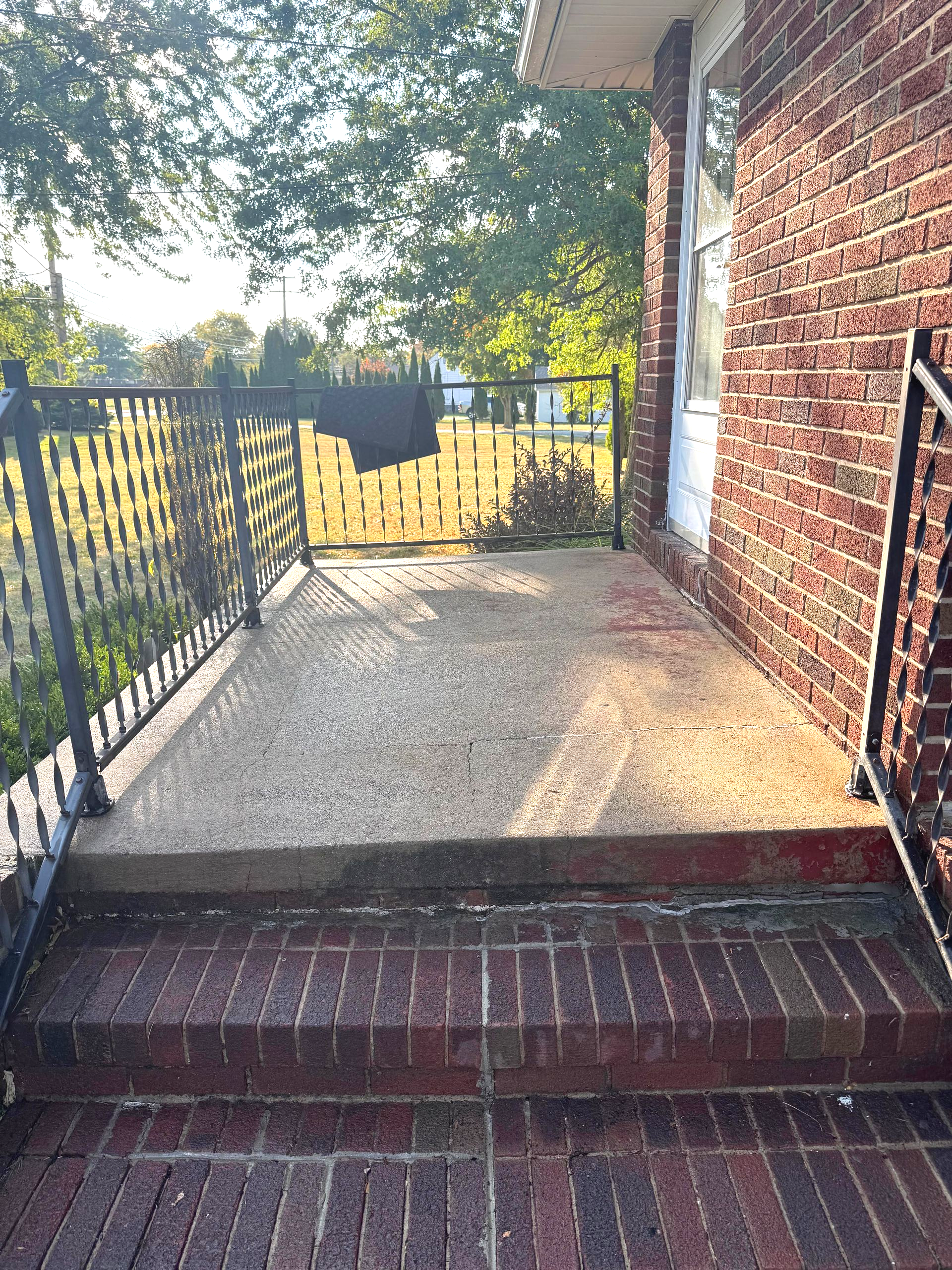 power wasing  porches concrete