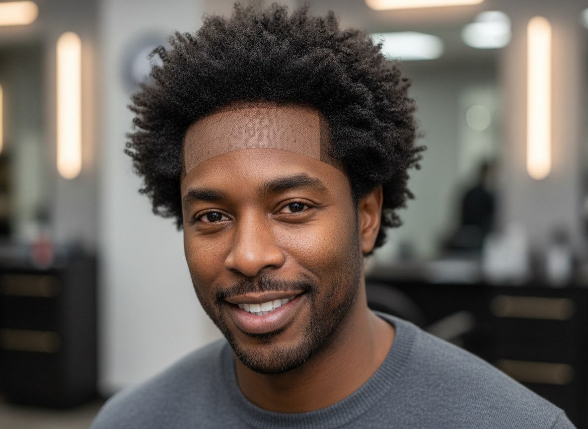 Woman with long, wavy brown hair, wearing a black face mask and a burgundy coat, standing outside a building.