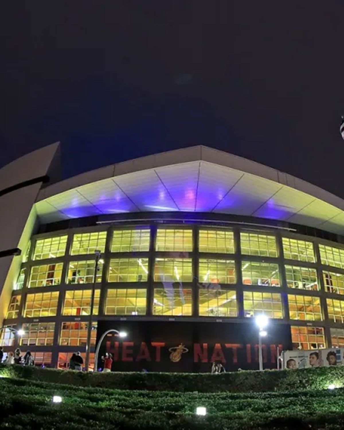 A large building with a sign that says great nation