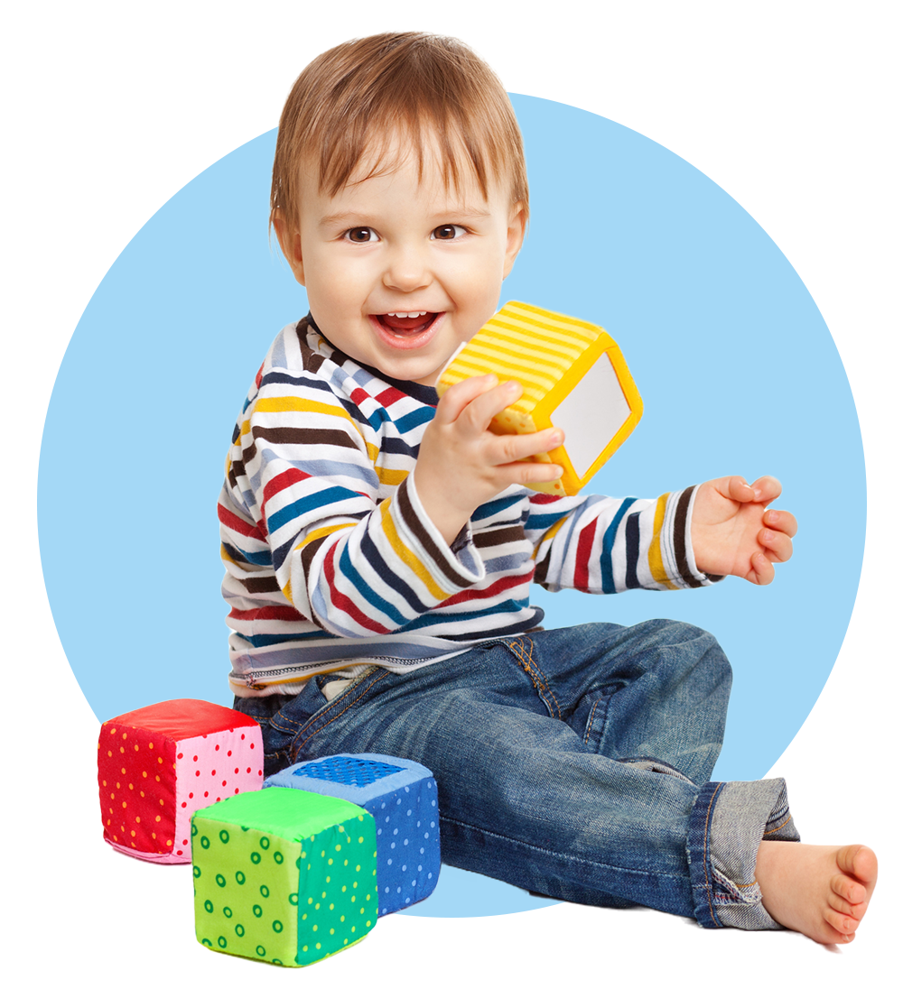 Toddler Playing With Toy Cubes — Columbia, IL — Columbia Kinder College