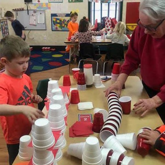 Playing With Plastic Cups — Columbia, IL — Columbia Kinder College