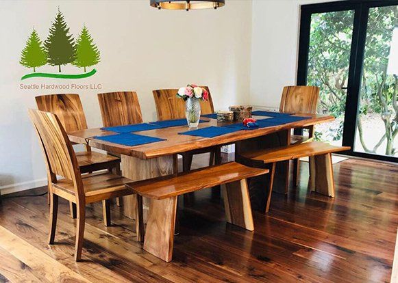 Dining Area with Hardwood Floor — Seattle, WA — Seattle Hardwood Floors LLC