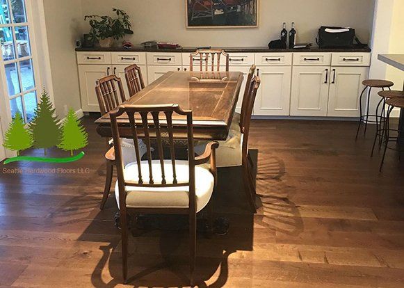 Solid Hardwood Floor in the Kitchen — Seattle, WA — Seattle Hardwood Floors LLC