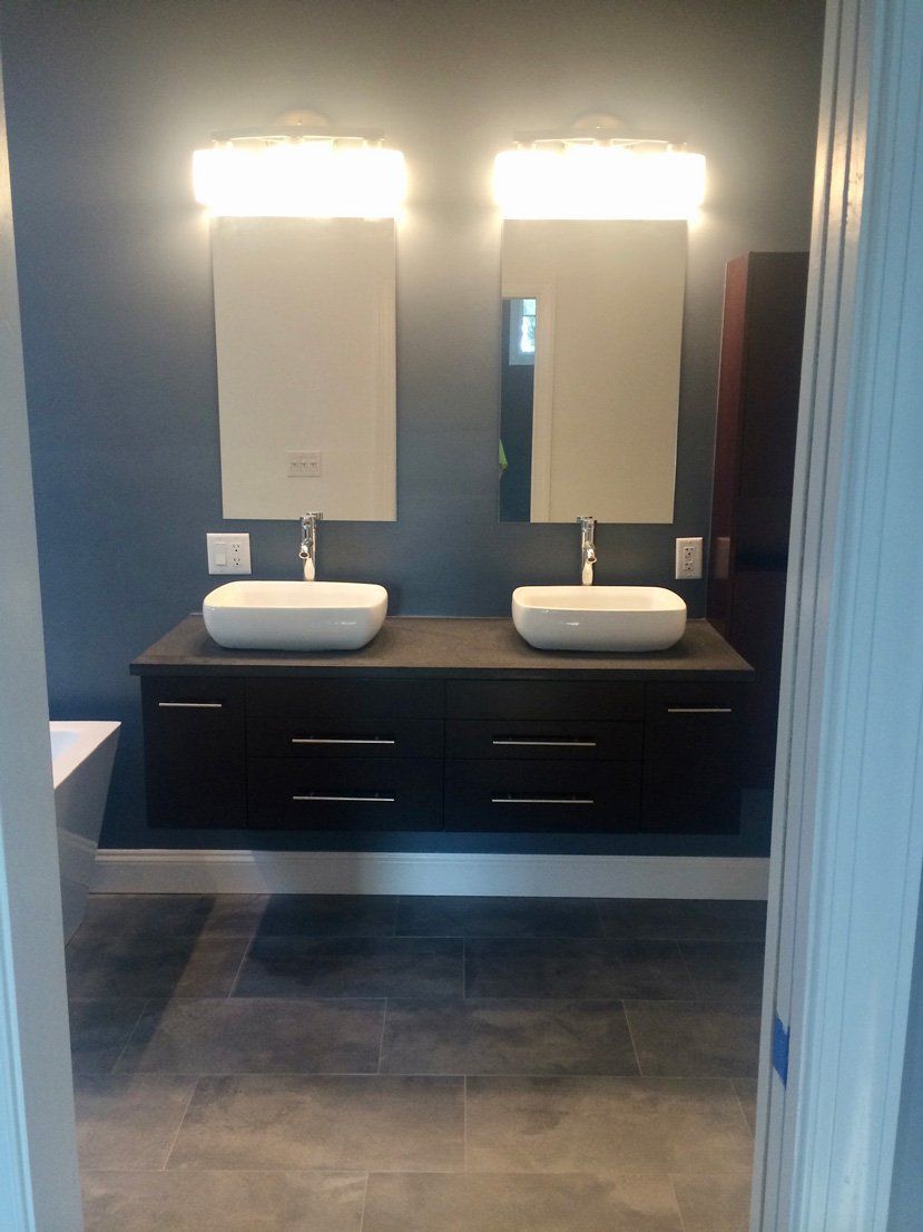 Two Bathroom Mirror — Parkesburg, PA — E.P. Hannum Building