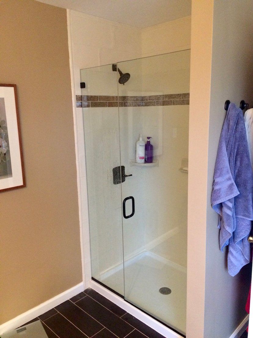 Small Shower Room With Glass Door — Parkesburg, PA — E.P. Hannum Building