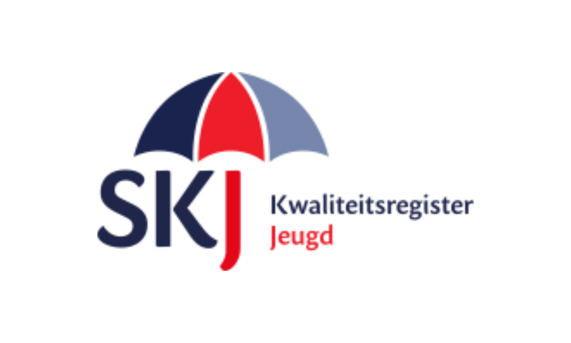 SKJ logo: umbrella over text 