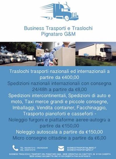 Traslochi nazionali, Caserta, CE