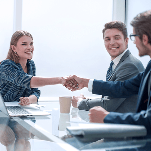 two professionals shaking hands