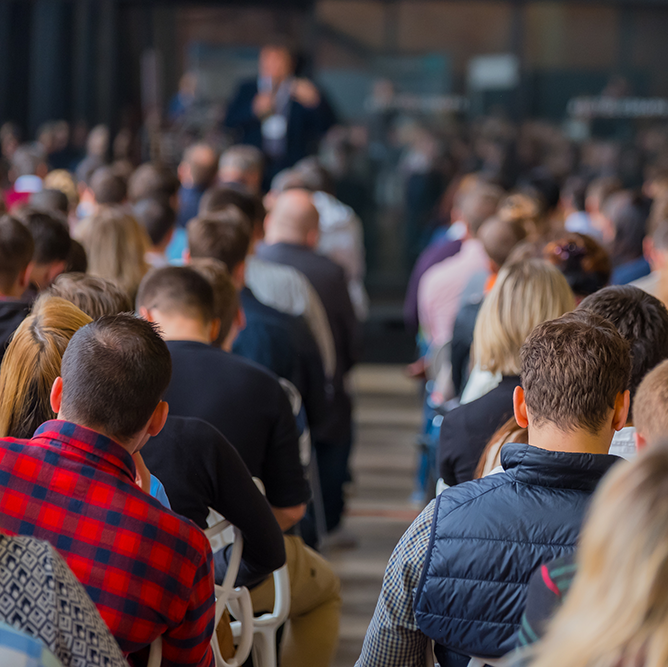 an event with a large audience