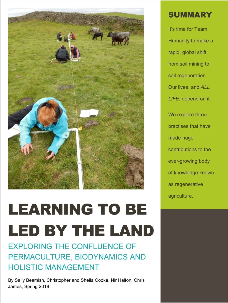 Learning to be Led by the Land