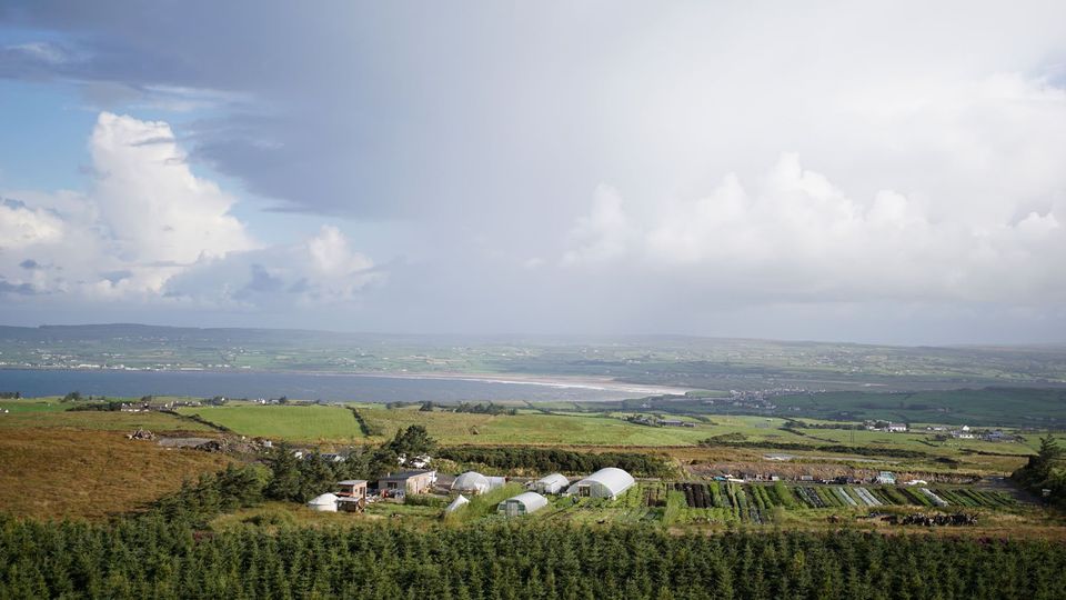Aerial photo of Lahinch from Moy Hill Community Farm