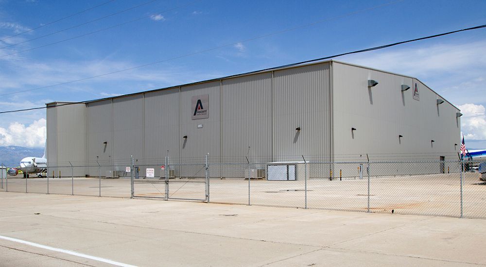 A large building with the letter a on the side of it