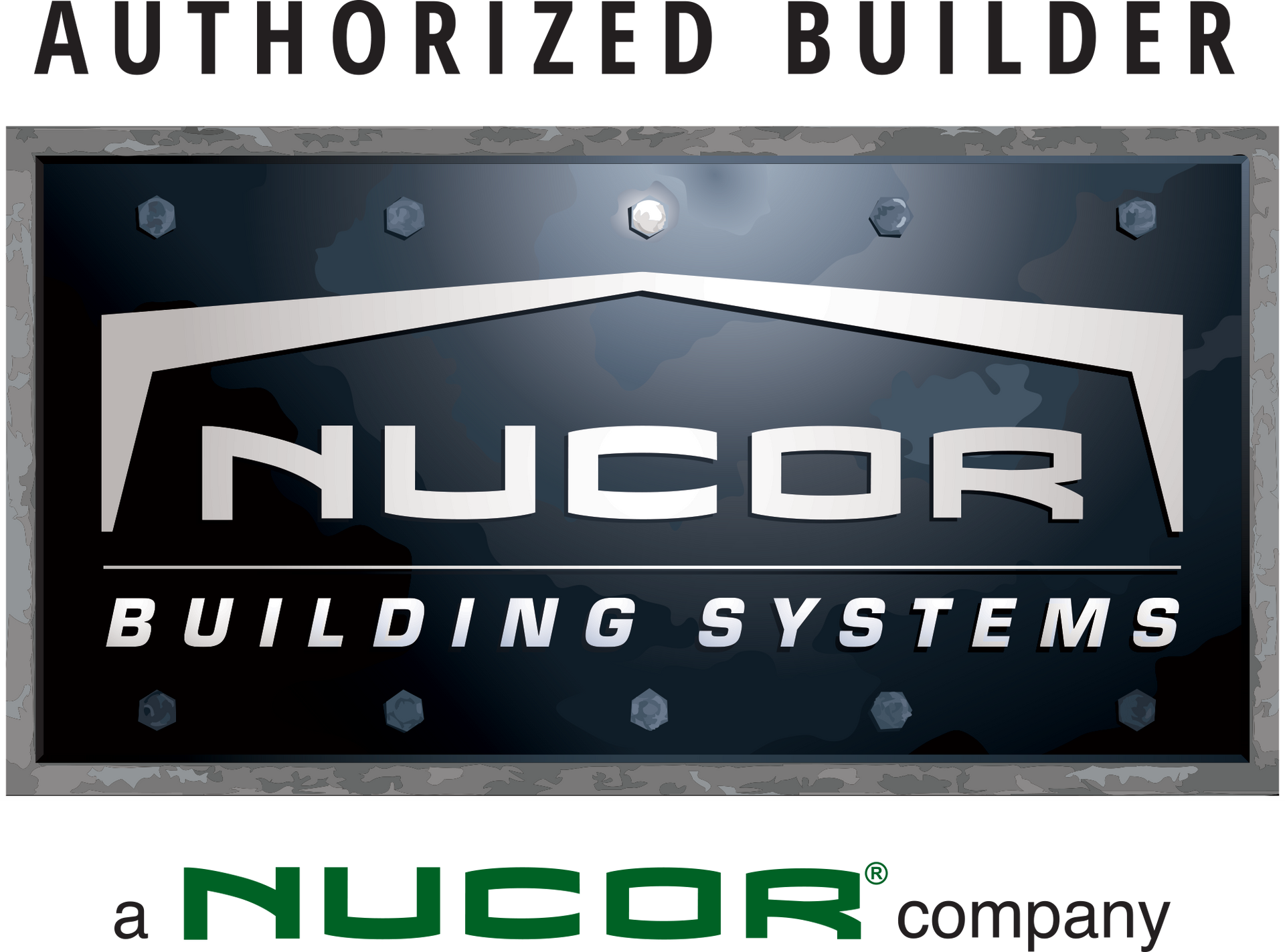A sign that says authorized builder on it