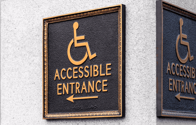 Accessible Entrance sign