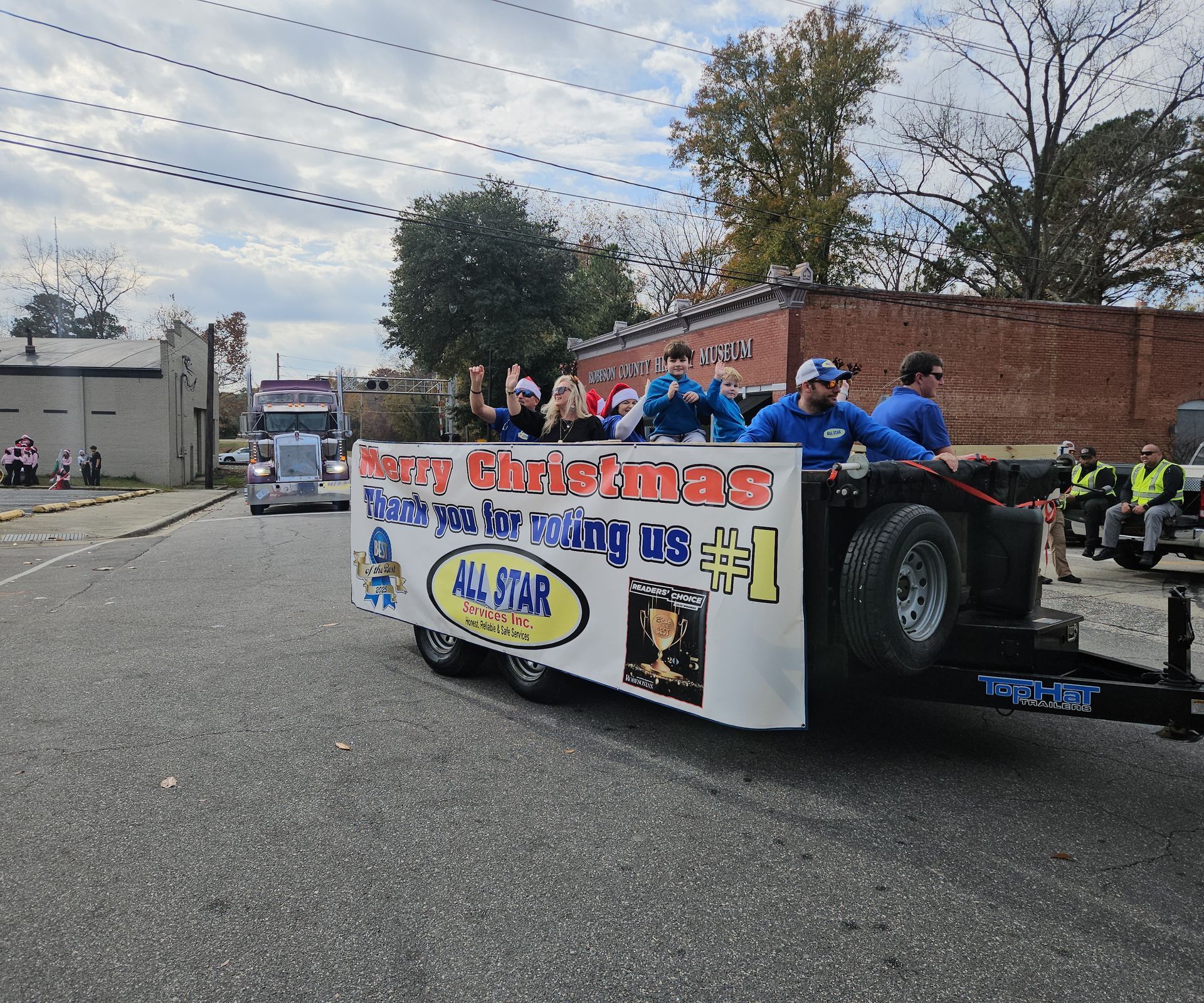 A parade float with an