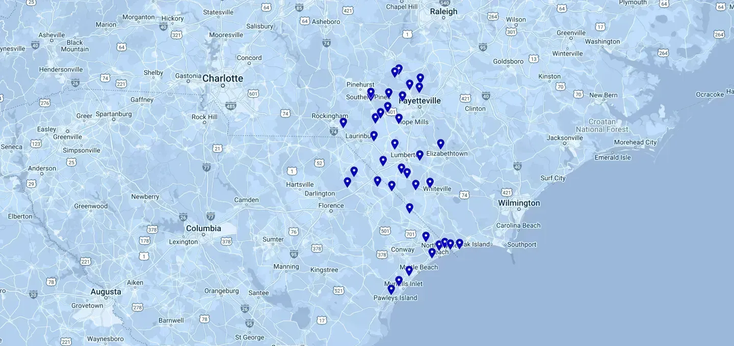 Service area map