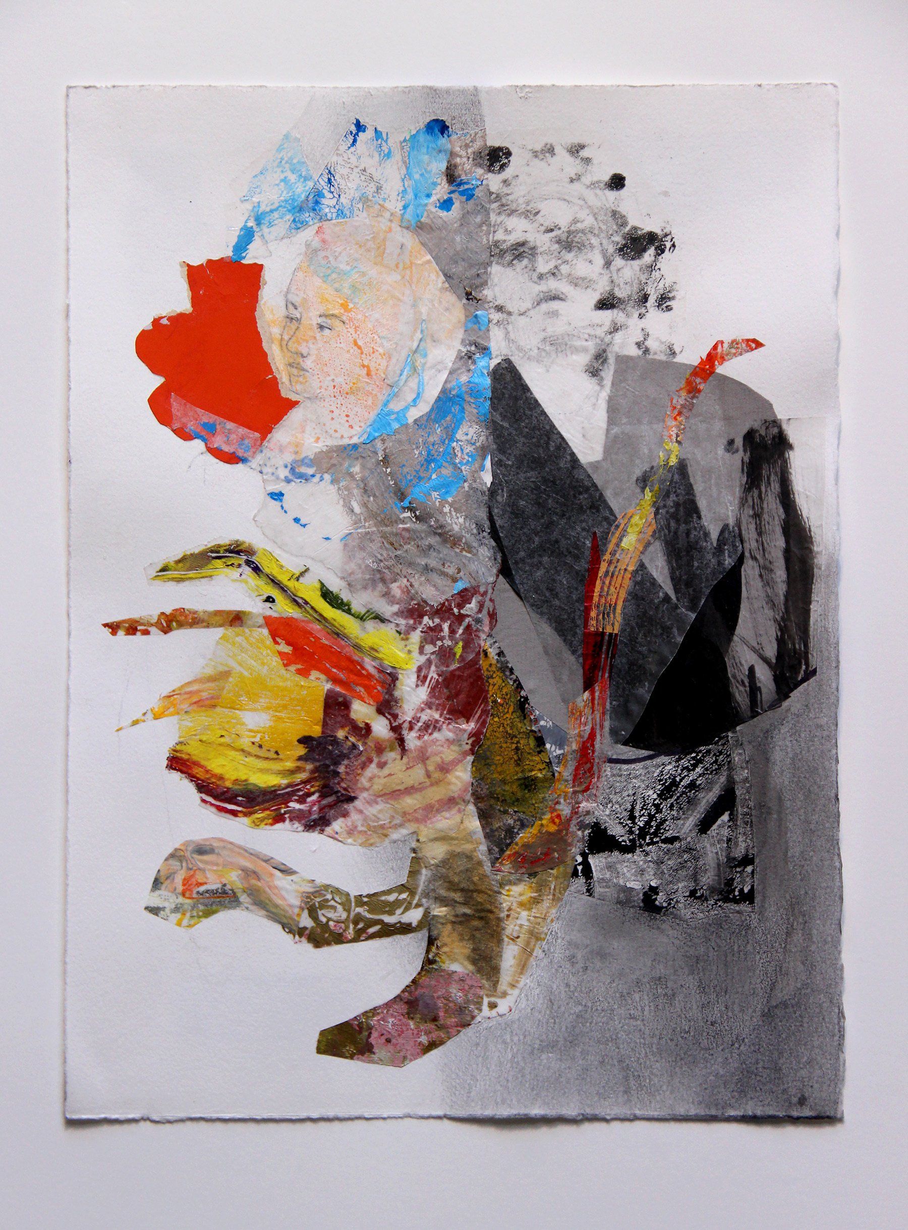 Chimera. 2020 Mixed media collage on paper, 15