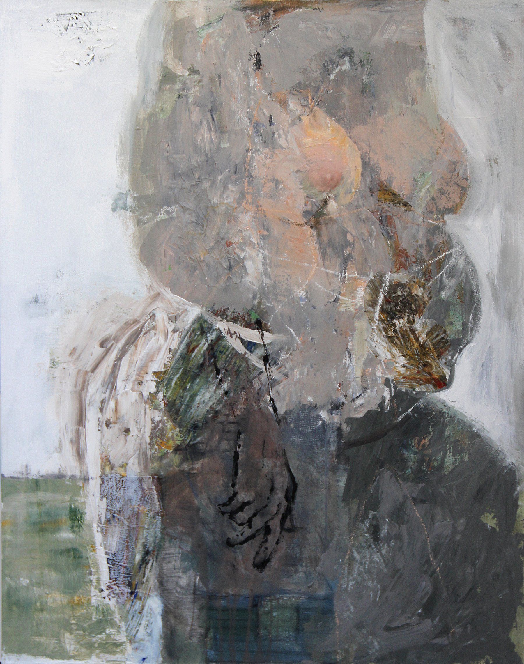 State of Nature. 2018, Mixed media and collage on canvas, 42