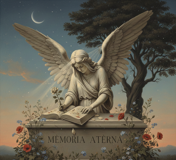 Statua di un angelo sulla tomba