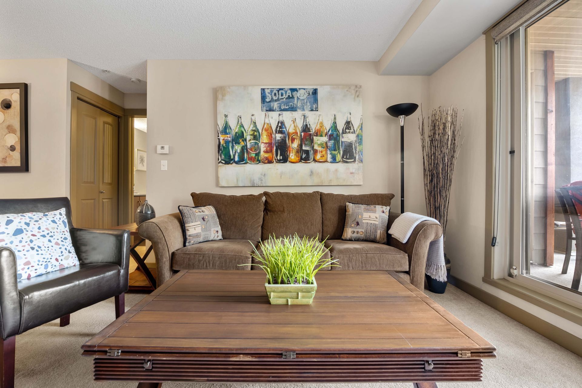 Living room at the Lake Windermere Pointe Condos in Invermere, BC managed by Aisling Baile Property Management
