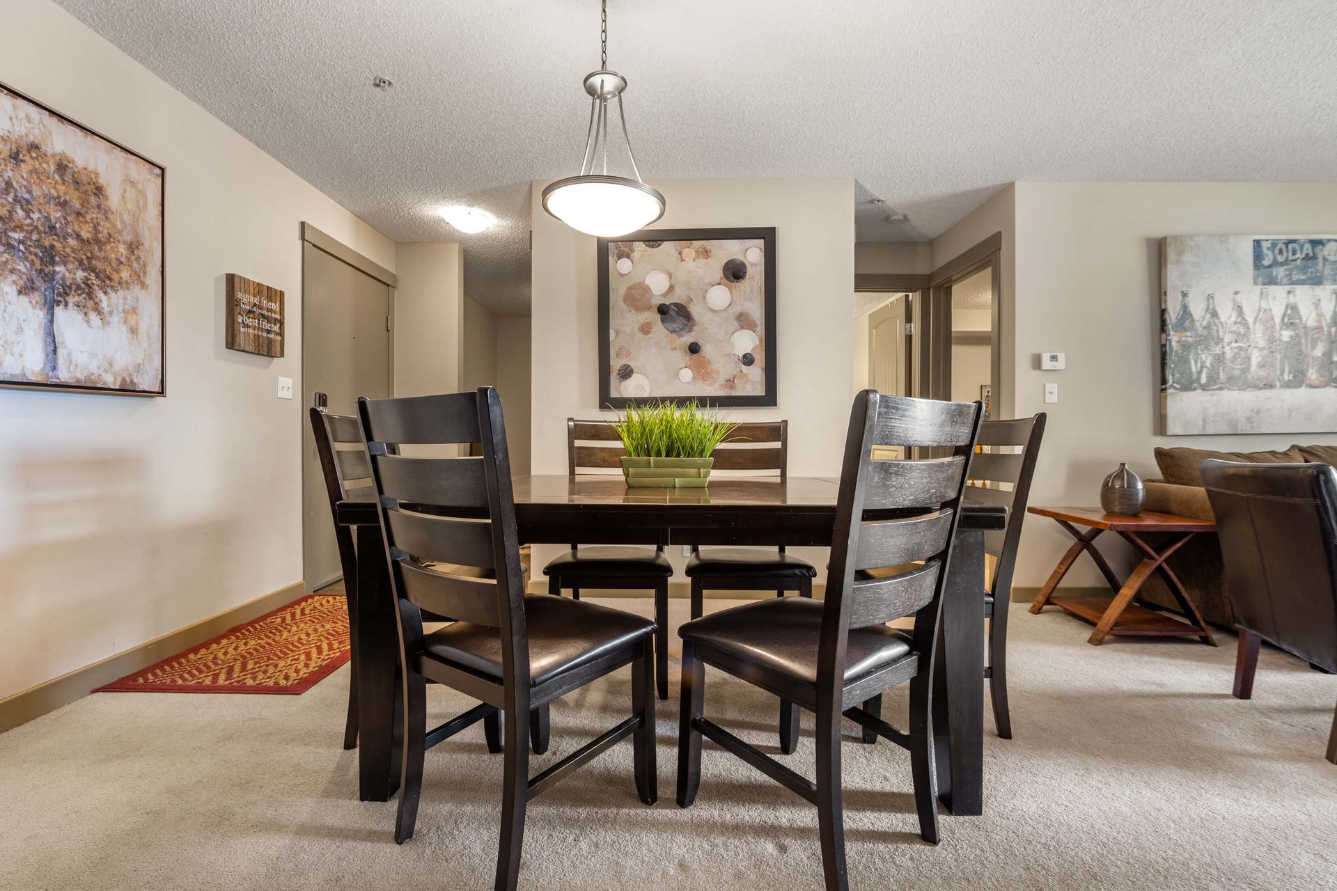 Dining area at the Lake Windermere Pointe Condos in Invermere, BC managed by Aisling Baile Property Management