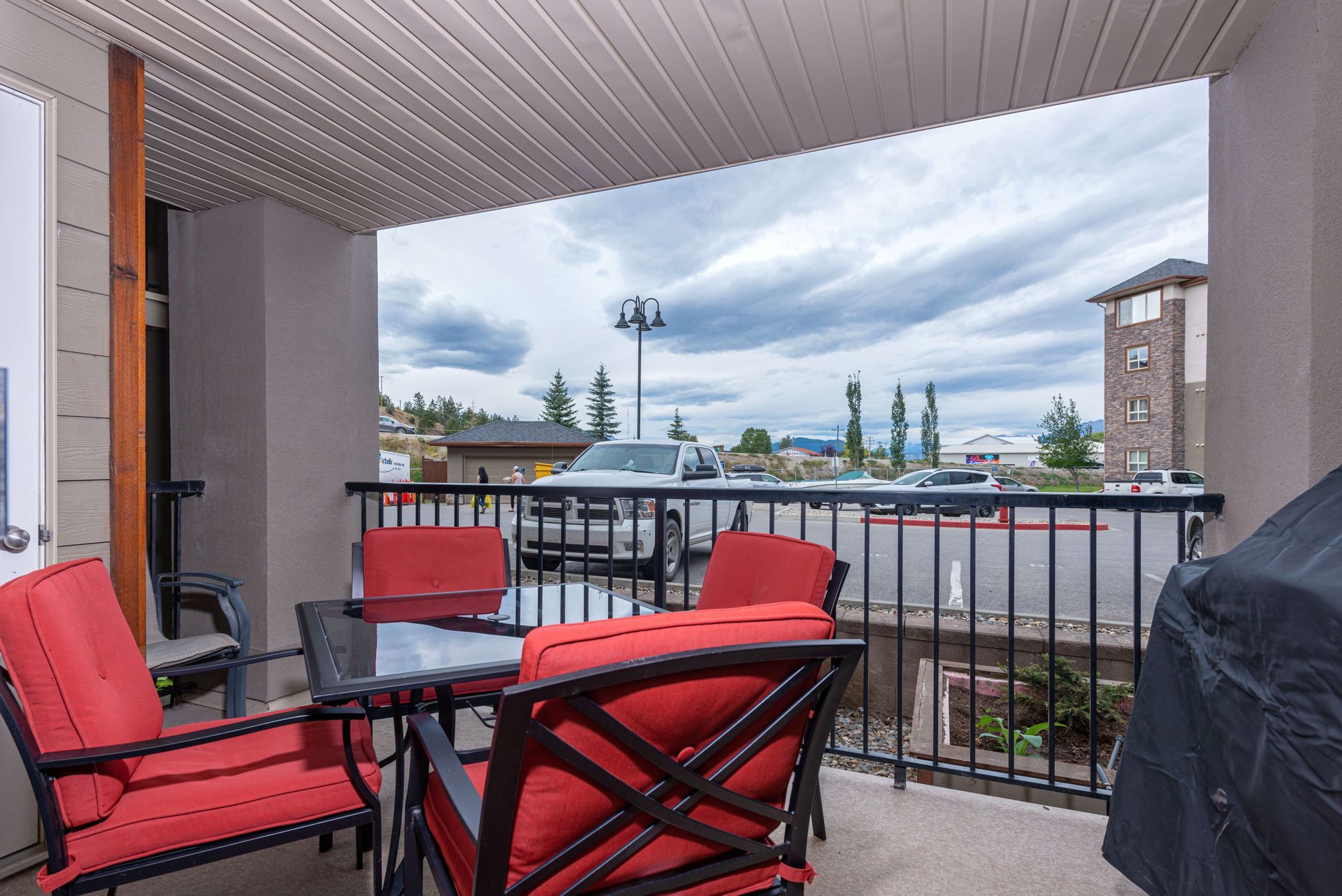 Patio at the Lake Windermere Pointe Condos in Invermere, BC managed by Aisling Baile Property Management